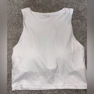 Aerie white cropped high neck sports bra!